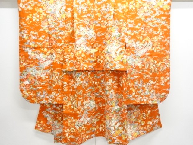 JAPANESE KIMONO / SCROLL / FLORAL PATTERNS / CHILDRENS KIMONO